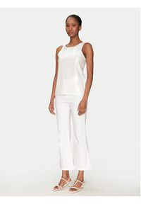 Marella Top Terzo 2513941124 Biały Slim Fit. Kolor: biały. Materiał: syntetyk, bawełna