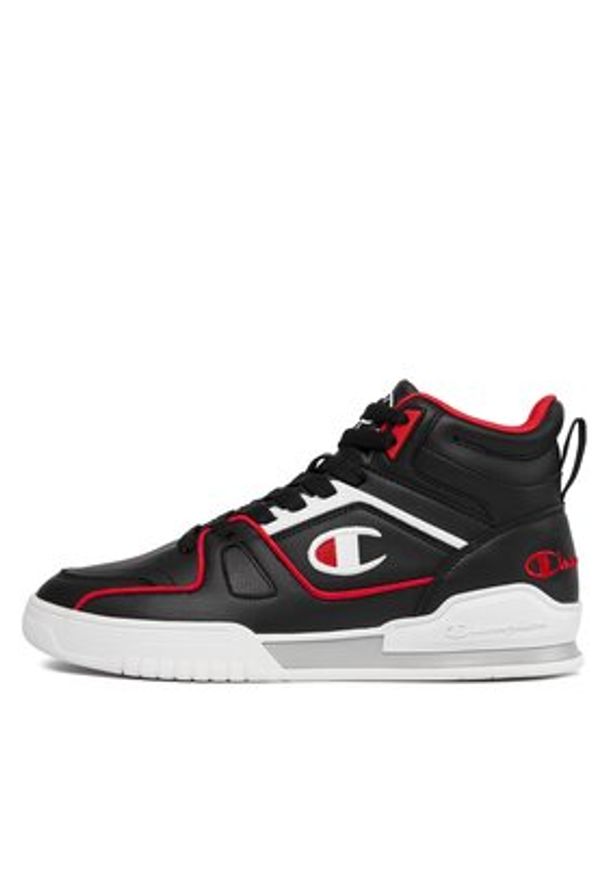 Champion Sneakersy Mid Cut Shoe 3 Point Mid S22119-KK002 Czarny. Kolor: czarny. Materiał: skóra