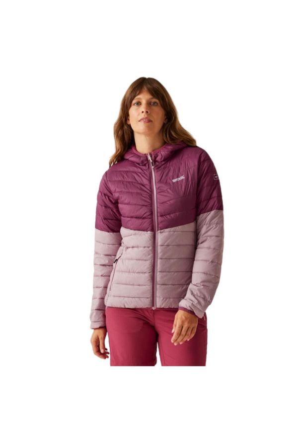 Kurtka trekkingowa damska Regatta Hood Hillpack. Typ kołnierza: kaptur. Kolor: różowy. Materiał: poliamid