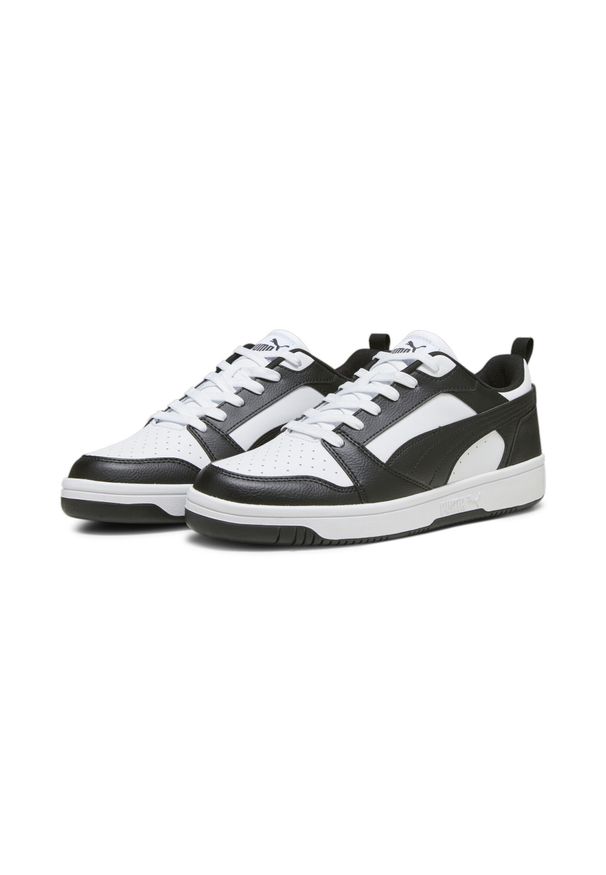 Puma - Buty do chodzenia męskie PUMA Rebound V6 Low. Kolor: czarny, biały, wielokolorowy. Materiał: guma, syntetyk, materiał. Sport: turystyka piesza