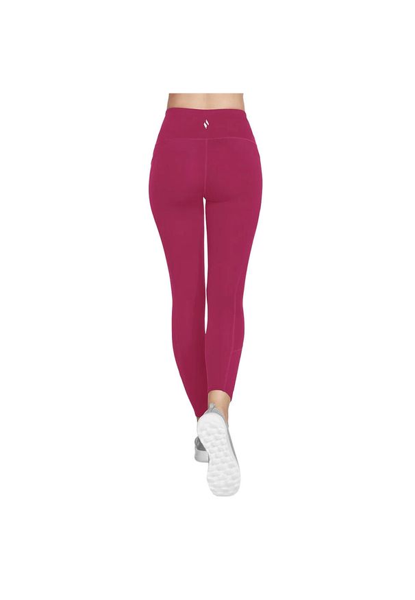 skechers - Leginsy fitness damskie Go Walk High Waisted 7/8 Legging. Kolor: fioletowy. Materiał: nylon, elastan. Sport: fitness