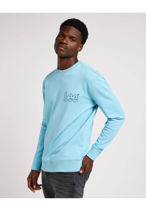 Wrangler - WRANGLER MĘSKA BLUZA WOBBLY LEE SWS PREPPY BLUE 112349357 L81M044970