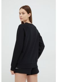 Emporio Armani Underwear bluza 164451.2R287 damska kolor czarny z aplikacją. Kolor: czarny. Materiał: dzianina. Długość rękawa: raglanowy rękaw. Wzór: aplikacja #2
