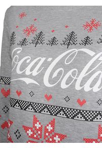 Sugarbird Bluza "Coca-Cola" | CC18AW7130803 / Forcett Snowflake Coca-Cola | Kobieta | Szary. Kolor: szary. Materiał: lycra, bawełna. Wzór: nadruk, aplikacja. Styl: wizytowy #2