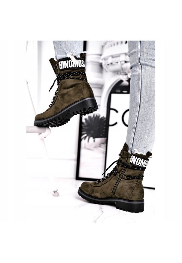 eVento - Evento Timberki Wysokie Khaki 9BT35-1331 Dk.Green Popsi czarne zielone. Okazja: na co dzień. Kolor: brązowy, czarny, zielony, wielokolorowy. Materiał: zamsz, skóra ekologiczna, polar. Styl: wizytowy, casual