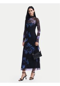 Desigual Sukienka codzienna Nueva Orleans 24WWVK54 Niebieski Slim Fit. Okazja: na co dzień. Kolor: niebieski. Materiał: syntetyk. Typ sukienki: proste. Styl: casual #1