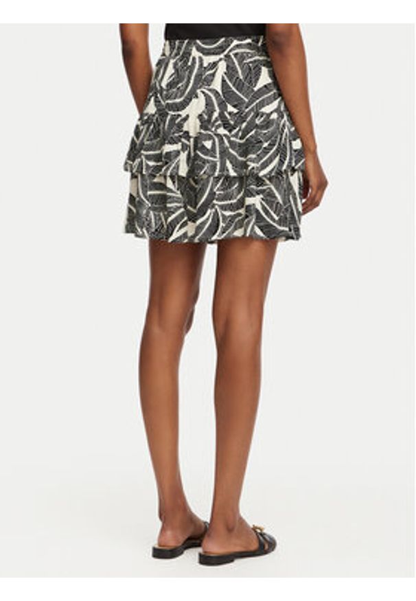 only - ONLY Spódnica mini Nova 15372459 Szary ciemny Regular Fit. Kolor: szary. Materiał: wiskoza