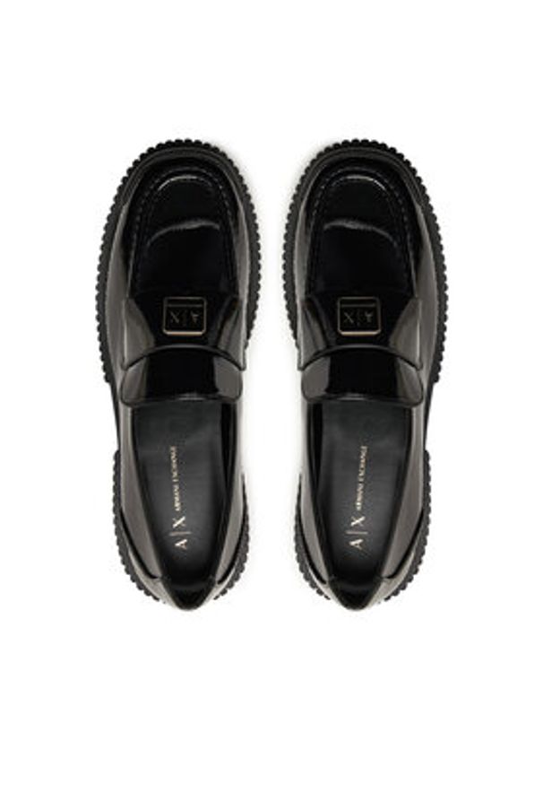 Armani Exchange Loafersy XW001672 AF17478 UC001 Czarny. Kolor: czarny. Materiał: skóra