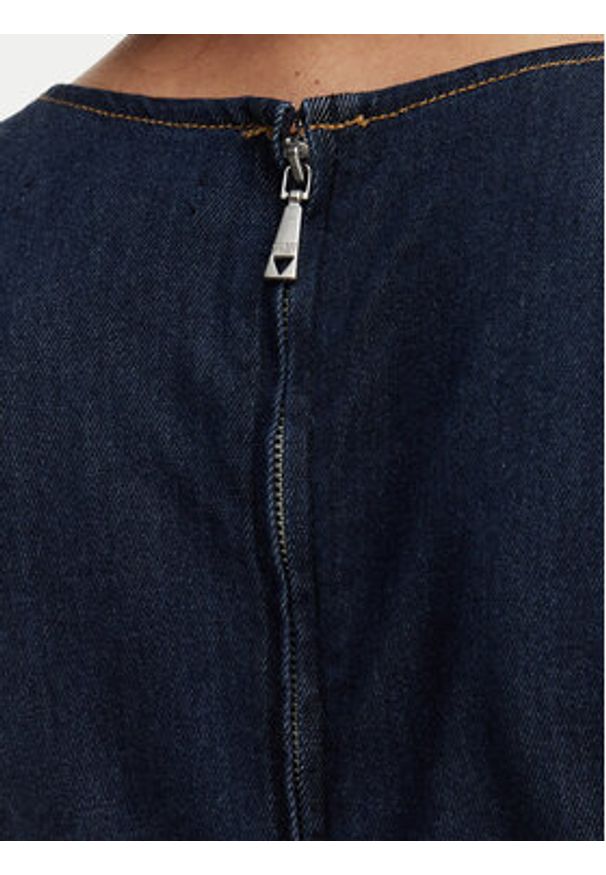 Guess Sukienka codzienna W6RK72 D6980 Granatowy Regular Fit. Okazja: na co dzień. Kolor: niebieski. Materiał: syntetyk. Typ sukienki: proste. Styl: casual