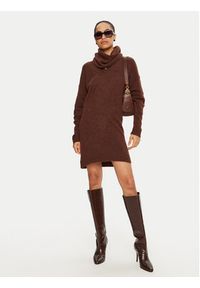 Liu Jo Sukienka dzianinowa WF4430 MA49P Brązowy Regular Fit. Kolor: brązowy. Materiał: syntetyk #2