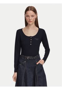 Guess Bluzka W6YP60 K5318 Granatowy Slim Fit. Kolor: niebieski. Materiał: syntetyk #1