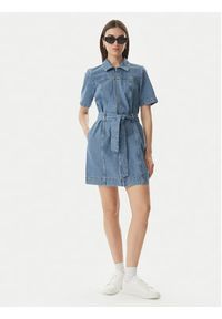 Calvin Klein Jeans Sukienka jeansowa LV047G738G Niebieski Slim Fit. Kolor: niebieski. Materiał: bawełna #2