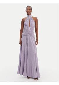 Elisabetta Franchi Sukienka wieczorowa AB-R18-61E2-V760 Fioletowy Regular Fit. Kolor: fioletowy. Materiał: wiskoza. Styl: wizytowy #1