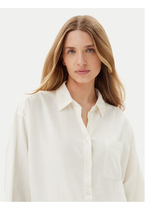 JJXX Koszula Jamie 12269668 Biały Oversize. Kolor: biały. Materiał: len, wiskoza