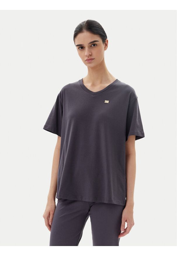 EA7 Emporio Armani T-Shirt 7W000029 AF10373 U8115 Szary Loose Fit. Kolor: szary. Materiał: bawełna
