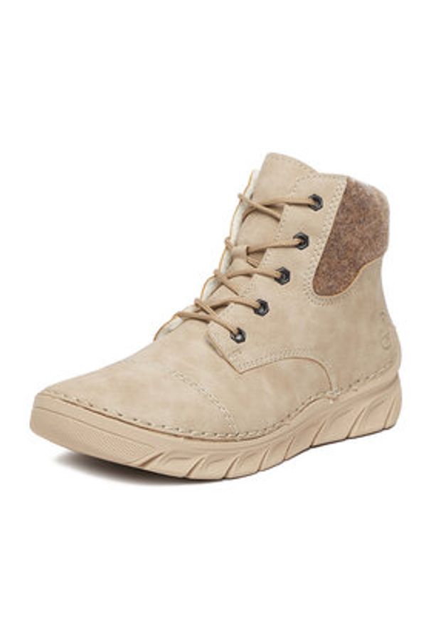 Rieker Trzewiki CEO-55000-60 Beżowy. Kolor: beżowy. Materiał: materiał