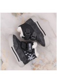Big-Star - Śniegowce buty zimowe dziecięce ocieplane na rzepy Big Star KK374191 czarne. Zapięcie: rzepy. Kolor: czarny. Sezon: zima #6