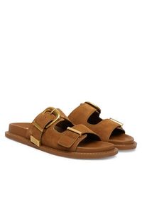 Steve Madden Klapki Arch 11003596 Brązowy. Kolor: brązowy. Materiał: skóra, zamsz #2
