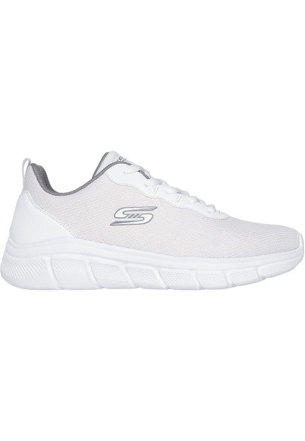 skechers - Adidasy Skechers Bobs B Flex - Icy Ed, Mężczyźni. Kolor: biały. Materiał: materiał. Sport: fitness