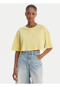 Quiksilver T-Shirt Maxi EQWZT03183 Żółty Oversize. Kolor: żółty. Materiał: bawełna #1