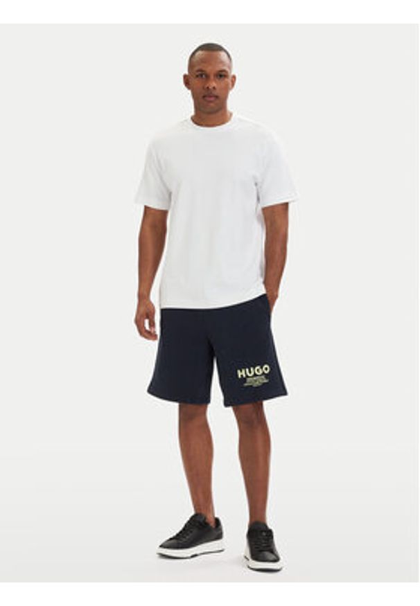 Hugo - HUGO Szorty sportowe Nomario 50510728 Granatowy Loose Fit. Kolor: niebieski. Materiał: bawełna. Styl: sportowy