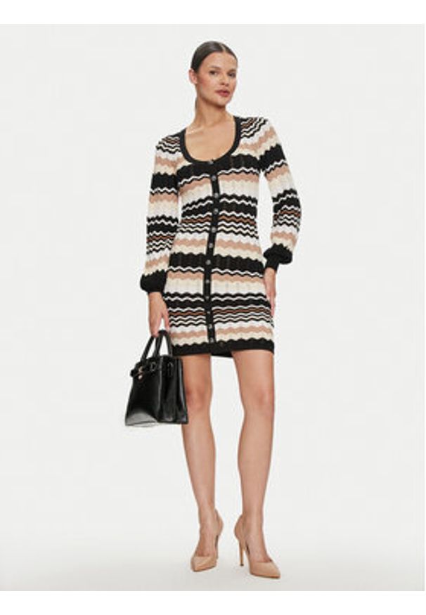 Guess Kardigan Virginia W4YK90 Z3GC0 Czarny Regular Fit. Kolor: czarny. Materiał: syntetyk