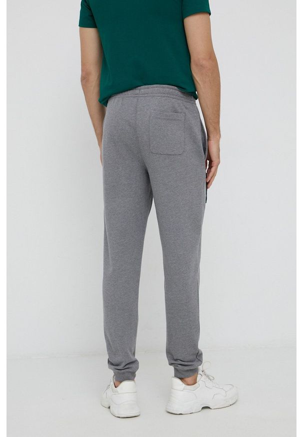 Lacoste - Spodnie bawełniane. Kolor: szary. Materiał: bawełna. Wzór: aplikacja