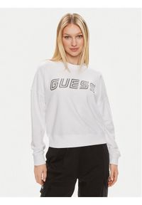 Guess Bluza Skylar V4GQ07 K8802 Biały Relaxed Fit. Kolor: biały. Materiał: bawełna