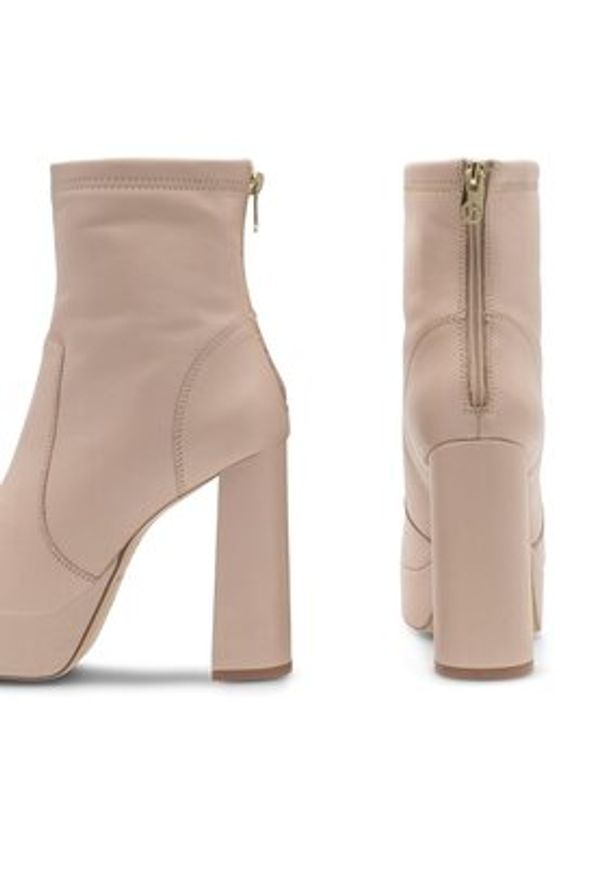 Eva Minge Botki LUGO-111072 Beżowy. Kolor: beżowy. Materiał: skóra