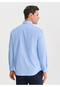 Pako Lorente - PAKO LORENTE - Niebieska koszula męska. Kolor: niebieski, biały. Materiał: poliester, bawełna. Długość rękawa: długi rękaw. Długość: długie #7