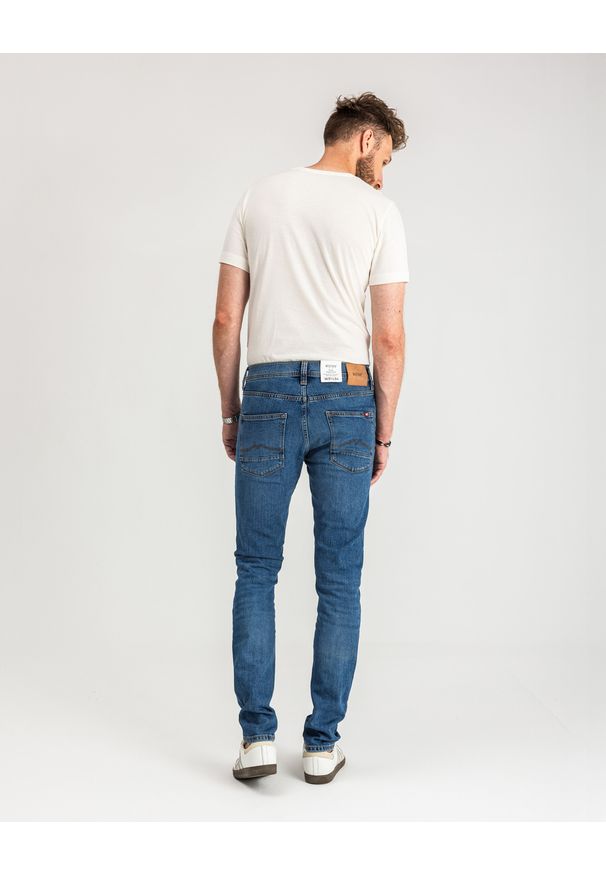 Mustang - MUSTANG VEGAS SLIM MĘSKIE SPODNIE JEANSOWE JEANSY DŻINSY DENIM BLUE 1015350 5000 682. Okazja: na co dzień. Styl: casual