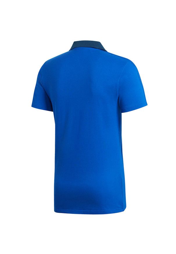 Adidas - Koszulka polo piłkarska męska adidas Condivo 18 Cotton Polo. Typ kołnierza: polo. Kolor: niebieski. Sport: piłka nożna