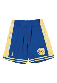 Mitchell & Ness - Krótki Golden State Warriors nba. Kolor: żółty, niebieski, wielokolorowy. Długość: krótkie. Sport: koszykówka #1