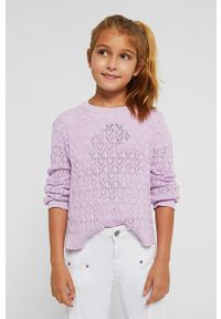 Mayoral sweter dziecięcy kolor fioletowy lekki. Okazja: na co dzień. Kolor: fioletowy. Materiał: dzianina. Wzór: gładki. Styl: casual #1
