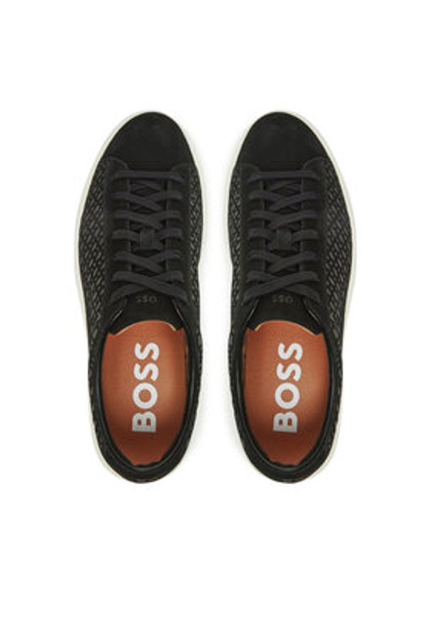 BOSS Sneakersy 50542092 Czarny. Kolor: czarny. Materiał: skóra