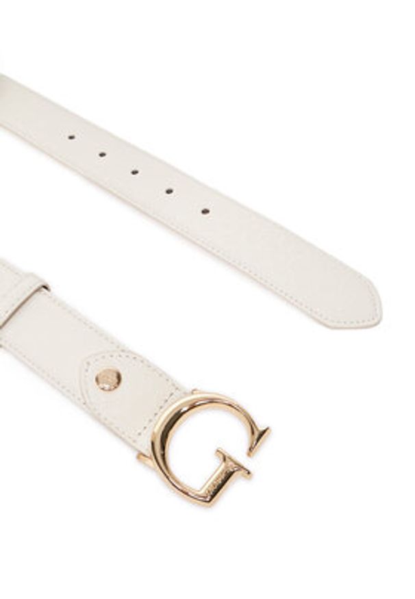 Guess Pasek Damski 177071 Biały. Kolor: biały. Materiał: skóra