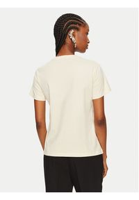 Pinko - PINKO T-Shirt Quentin 100535 A24E Écru Regular Fit. Materiał: bawełna