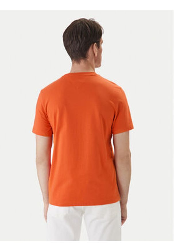 TOMMY HILFIGER - Tommy Hilfiger T-Shirt Ess Seasonal MW0MW39995 Pomarańczowy Regular Fit. Kolor: pomarańczowy. Materiał: bawełna
