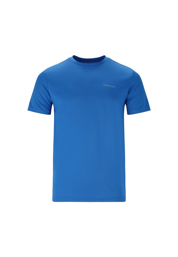 ENDURANCE - Koszulka treningowa męska Endurance Vernon V2 S/S. Kolor: niebieski. Sport: fitness