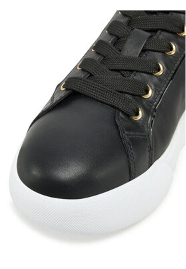 Love Moschino - LOVE MOSCHINO Sneakersy JA15054G1MIA400A Czarny. Kolor: czarny. Materiał: skóra