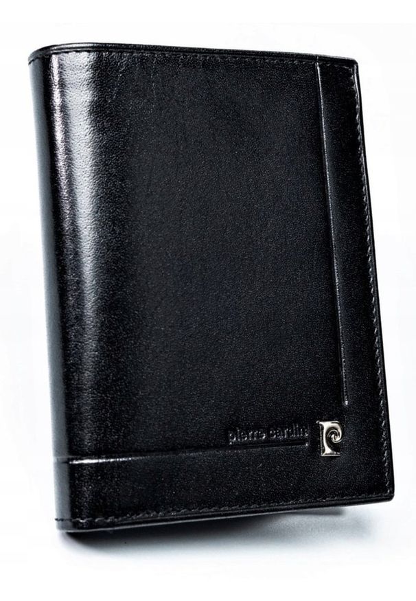 Pierre Cardin - Portfel męski czarny PIERRE CARDIN YS507.1 326 NERO. Kolor: czarny. Materiał: skóra, materiał