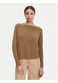 Marella Sweter Spider 2523366354 Brązowy Oversize. Kolor: brązowy. Materiał: syntetyk