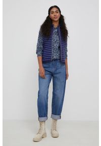 United Colors of Benetton jeansy damskie high waist. Stan: podwyższony. Kolor: niebieski #3
