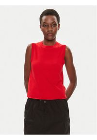 Brave Soul Bluzka LKV-555BARCAC Czerwony Straight Fit. Kolor: czerwony. Materiał: syntetyk