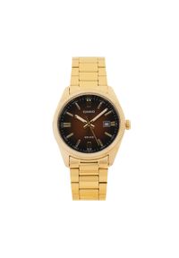 Casio Zegarek MTP-1302PGC-5AVEF Brązowy. Kolor: brązowy
