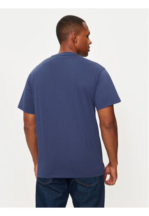 Versace Jeans Couture T-Shirt 77GAHT01 Granatowy Regular Fit. Kolor: niebieski. Materiał: bawełna