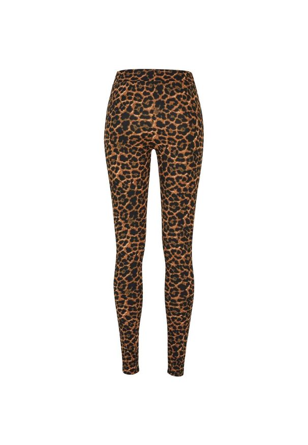 Urban Classics - Miękkie Legginsy Damskie Z Nadrukiem Lamparta. Kolor: brązowy, zielony, wielokolorowy. Wzór: nadruk