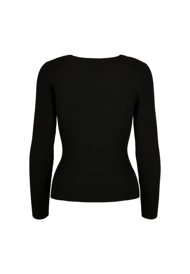 Sweter damski Urban Classics wide neckline. Kolor: czarny. Materiał: materiał, polar. Sezon: zima