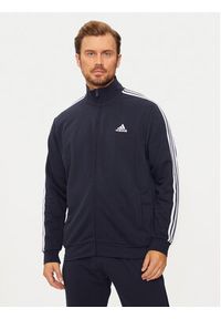 Adidas - adidas Dres Basic 3-Stripes French Terry IC6765 Granatowy Regular Fit. Kolor: niebieski. Materiał: syntetyk