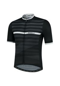 ROGELLI - Koszulka rowerowa męska Rogelli STRIPE. Kolor: czarny, biały, wielokolorowy. Sport: kolarstwo #1